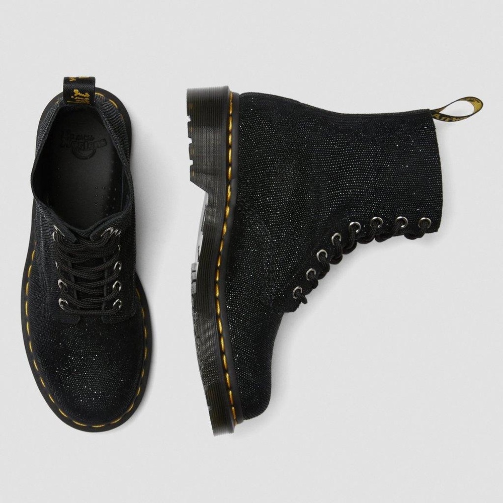 Dr. Martens ✨ Size 6 • NWOT • 1460 Pascal • Glitter Ray Black Lace Up Boot - Picture 2 of 11